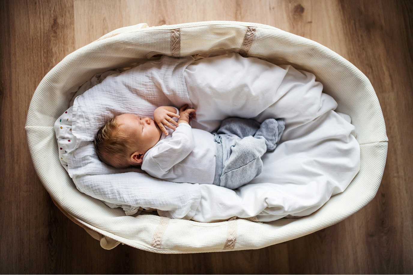 Newborn baby sleeping peacefully